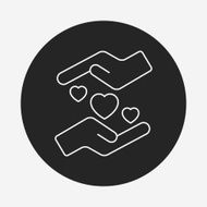 Donation line icon N169