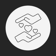 Donation line icon N171