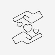 Donation line icon N172