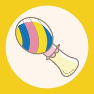 Baby rattle theme elements N18