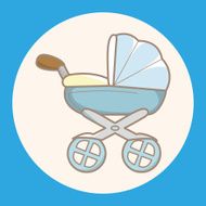 Baby carriages theme elements N21