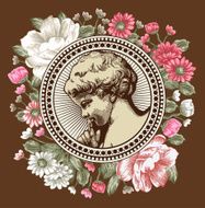 Angel Boy baby child Frame Engraving Prayer Flowers Peonies Ð¡hamomile