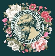 Angel Boy baby child Frame Engraving Prayer Flowers Peonies Ð¡hamomile N2