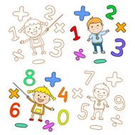 cute childrens labels stylish in motion with speech bubble N4