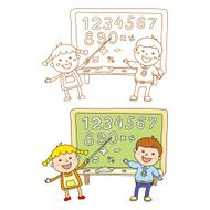 cute childrens labels stylish in motion with speech bubble N5