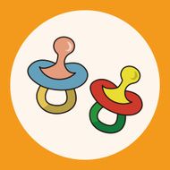 Baby pacifiers theme elements N13
