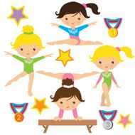Gymnastics vector illustration N6