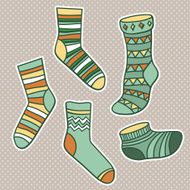 Vector set with socks N2