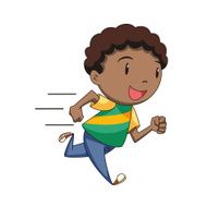 Child running vector