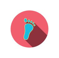 Baby footprint icon Child foot sign N5