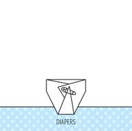 Diaper with pin icon Child underwear sign N6