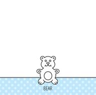 Teddy-bear icon Baby toy sign N8