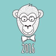 2016 Happy New Year vector card