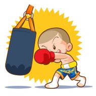 muaythai sandbag boxing hit