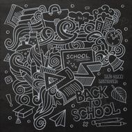 Cartoon vector hand-drawn Doodle on the subject of education N2
