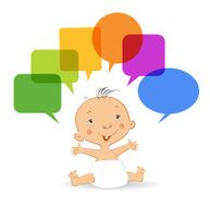 Small child with speech bubble