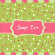 seamless floral pattern baby card N2