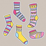 Vector set with socks N3