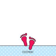 Baby footprints icon Child feet sign N8