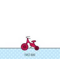 Bike icon Kids run-bike sign N7