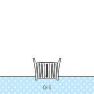 Baby crib bed icon Cradle or cot sign N14