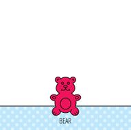 Teddy-bear icon Baby toy sign N9