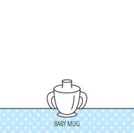 Toddler spout cup icon Baby mug sign N8