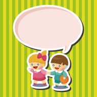 Kindergarten children theme elements N6