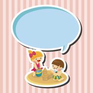 Kindergarten children theme elements N7