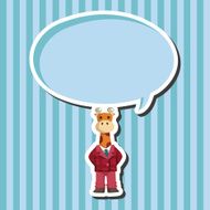 animal giraffe worker cartoon theme elements N2