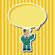 animal cow worker cartoon theme elements N2