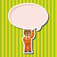 animal bear worker cartoon theme elements N9