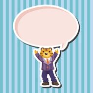 animal tiger worker cartoon theme elements N3