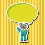 animal koala worker cartoon theme elements N2