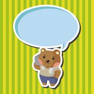 animal bear worker cartoon theme elements N10