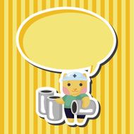 animal cat worker cartoon theme elements N8