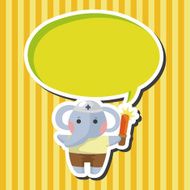 animal elephant worker cartoon theme elements N4