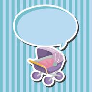 Baby carriages theme elements N22