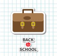 Back to school Schoolbag Exercise book background Flat