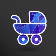 baby stroller icon maternity wheel illustration born pram