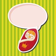 Royal theme prince baby elements vector eps N2