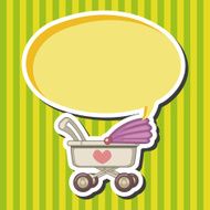 Baby carriages theme elements N23