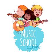 Logo template for music school