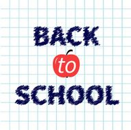 Back to school chalk text on paper sheet background Exercise