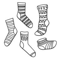 Vector set with socks N5