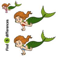 Find differences game (little girl mermaid) N3