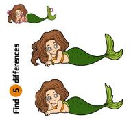 Find differences game (little girl mermaid) N4