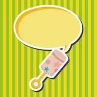 Baby rattle theme elements N21