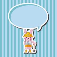 animal worker cartoon theme elements N21