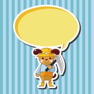 animal worker cartoon theme elements N22